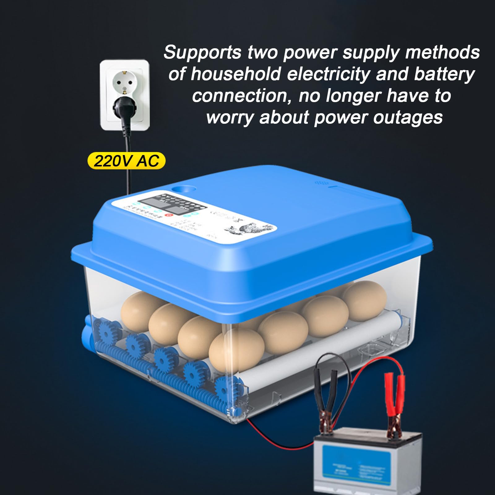 HKDQ 自動孵化器 360°転卵機能 Amazon.co.jp: 56/98/152 卵インキュベーター、360 度自動転卵